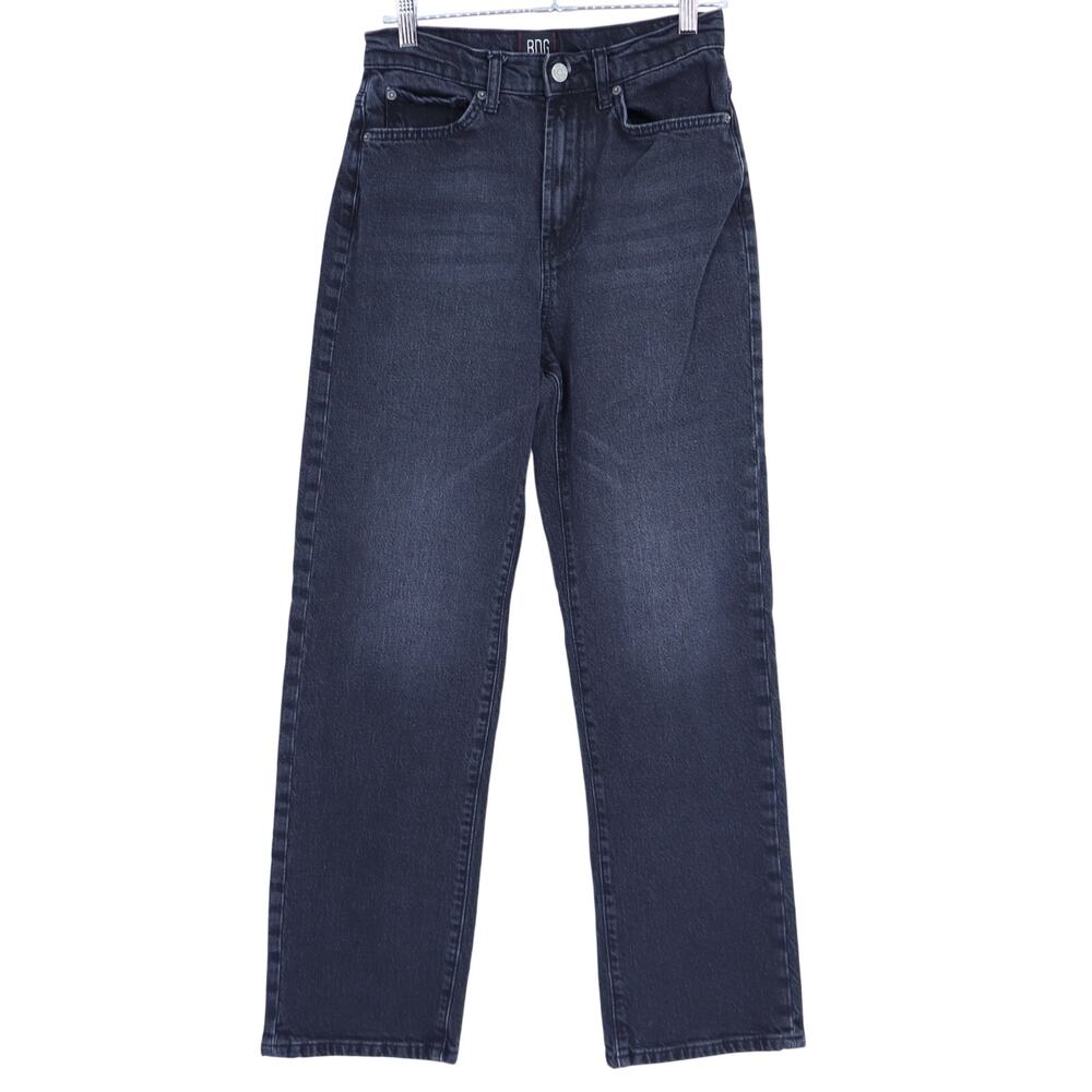 BDG Cowboy Jean Black Stretch Straight Leg High Rise Zip Fly Women's 27